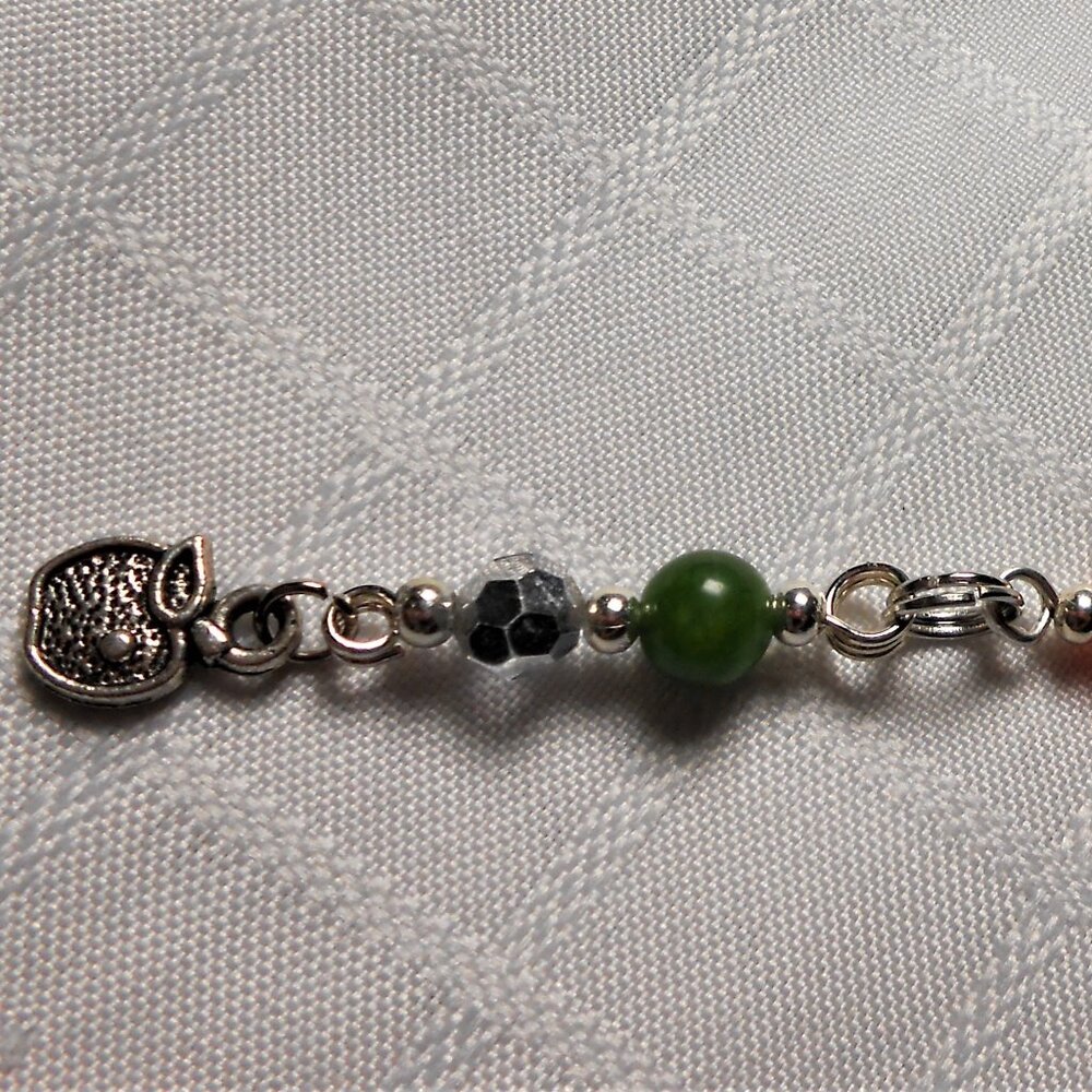 No 2 Handmade keyring with a cute apple